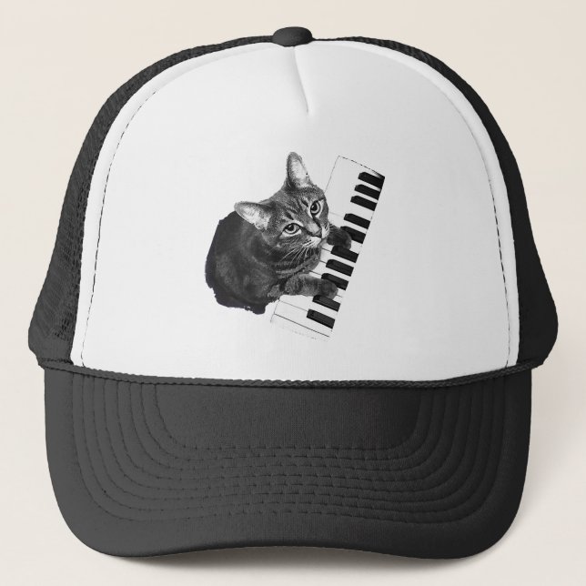 Gorra De Camionero Té de gato de piano (Anverso)