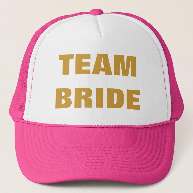Gorra De Camionero Team Bride Gold Hot Pink (Anverso)