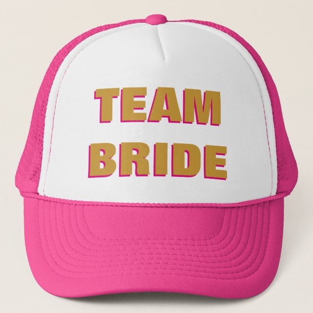 Gorra De Camionero Team Bride Gold Hot Pink (Anverso)