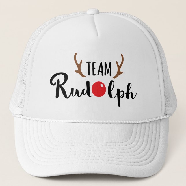 Gorra De Camionero Team Rudolph - Logo del equipo de Navidades (Anverso)