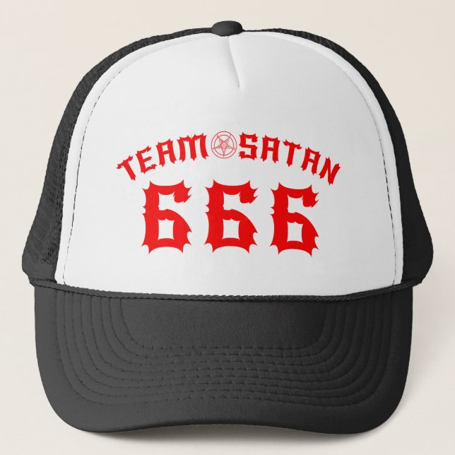 Gorra De Camionero Team Satan 666 (Anverso)