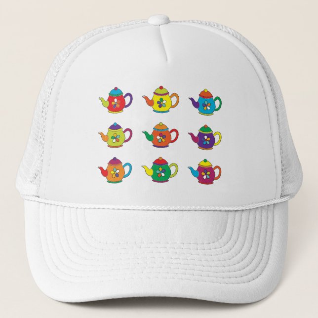 GORRA DE CAMIONERO TEAPOTES COLORIDOS (Anverso)
