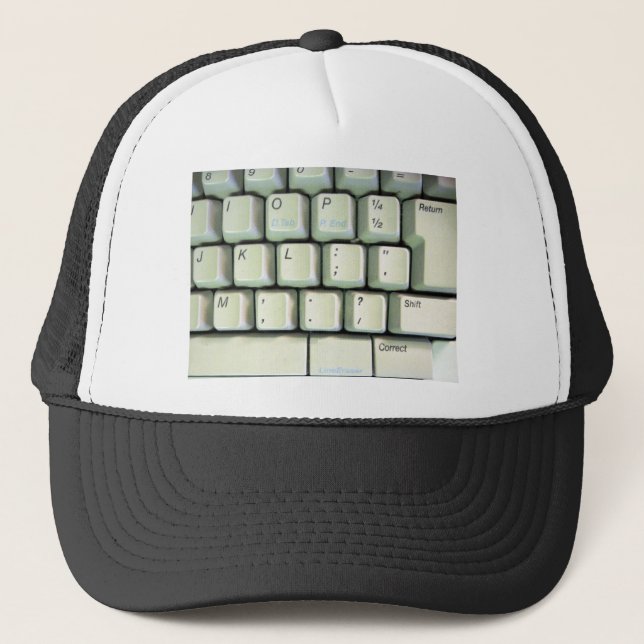 Gorra De Camionero Teclado de máquina de escribir (Anverso)