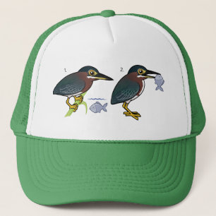 Gorra De Camionero Técnica verde de la caza de la garza