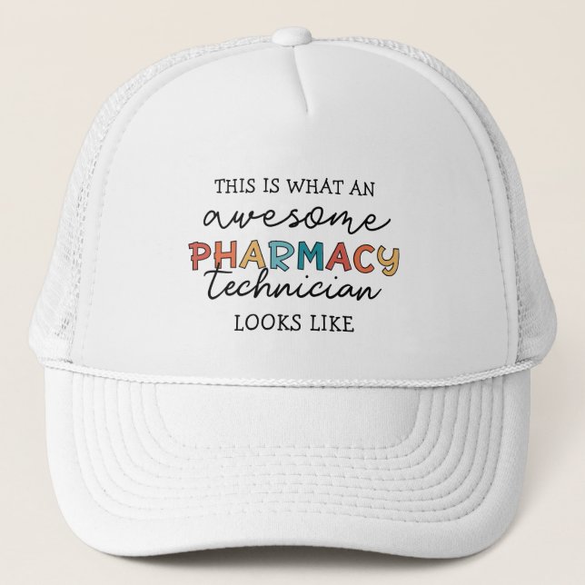 Gorra De Camionero Técnico de farmacia Impresionante Farmacia Funny (Anverso)