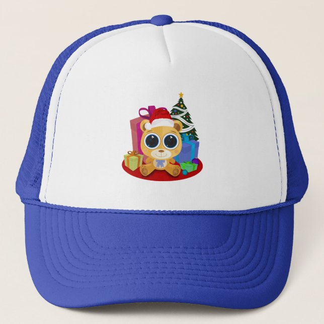 Gorra De Camionero Teddy Bear - Navidades (Anverso)