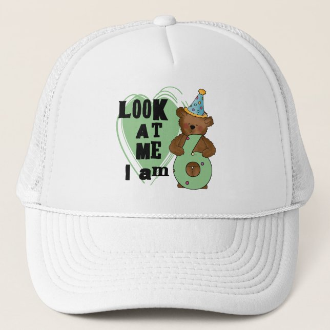 Gorra De Camionero Teddy Bear Tengo 6 Camisetas de cumpleaños y regal (Anverso)
