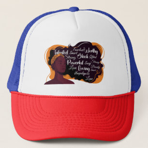 Gorra De Camionero Tee de historia negra Mujer negra