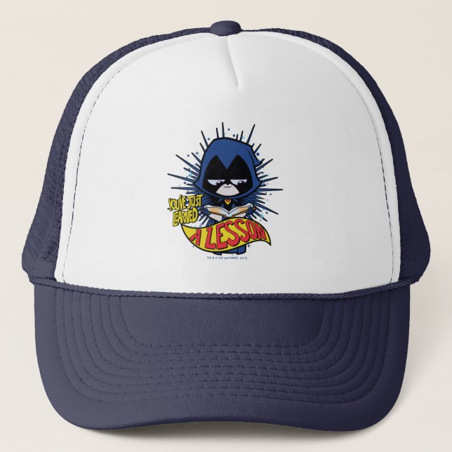 Gorra De Camionero Teen Titans Go! | Raven "Learned A Lesson" (Anverso)