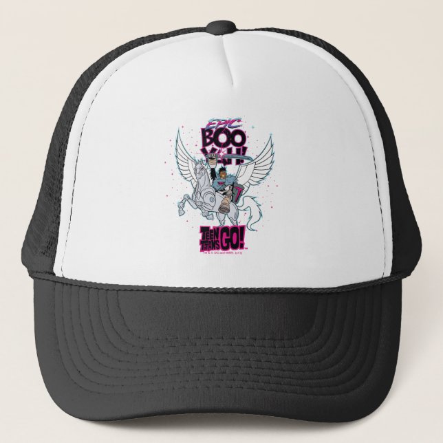 Gorra De Camionero Teen Titans Go! | Warrior Cyborg Riding Pegasus (Anverso)