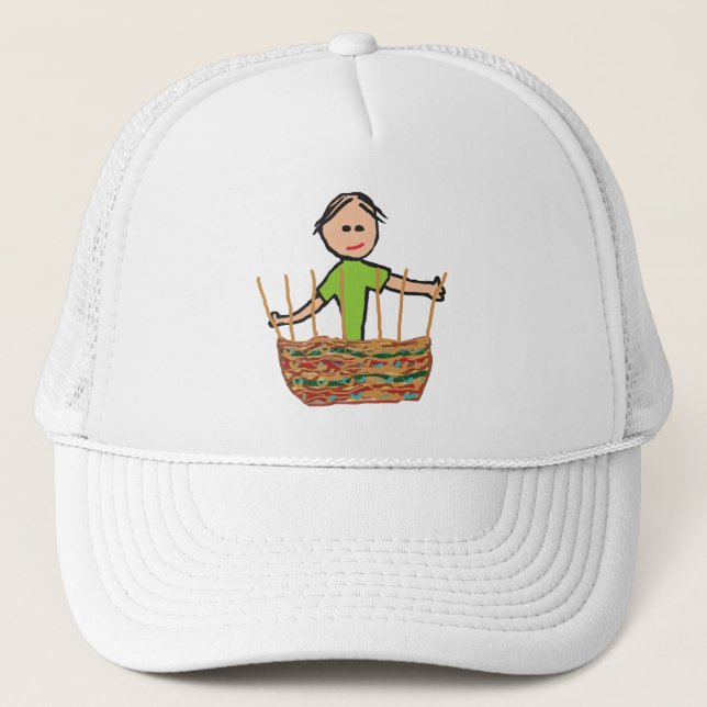 Gorra De Camionero Tejido de cestas (Anverso)