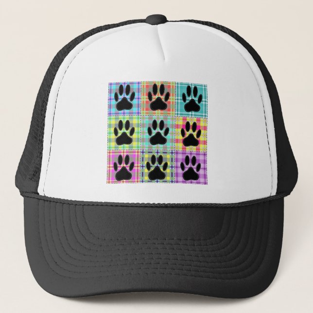 Gorra De Camionero Tejido de patrón de traza de perro (Anverso)