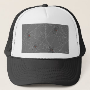 Gorra De Camionero telaraña y calabazas de Halloween