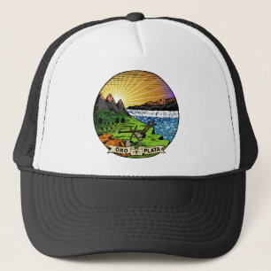 Gorra De Camionero Tema 01 de la bandera de Montana