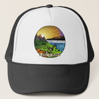Gorra De Camionero Tema 01 de la bandera de Montana