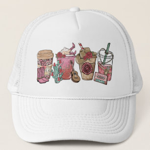 Gorra De Camionero Tema de Coffee Lover Western Cowboy