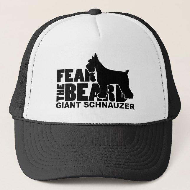 Gorra De Camionero Tema la barba - Schnauzer gigante (Anverso)
