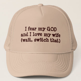Gorra De Camionero Temo el interruptor de la esposa del amor de DIOS