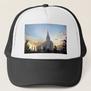 Gorra De Camionero templo mormón de Oquirrh Mountain Utah de la Igles