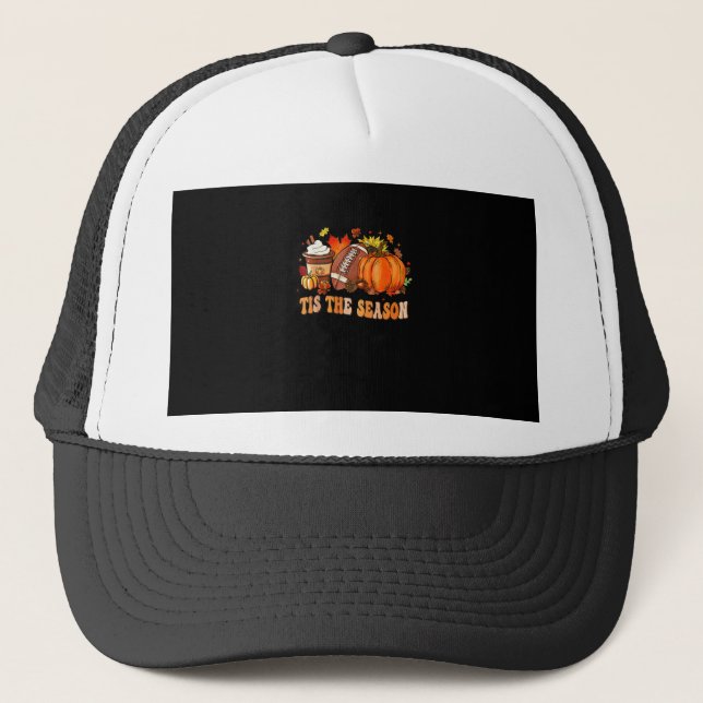 Gorra De Camionero Temporada De Fútbol Con Especie De Calabaza (Anverso)