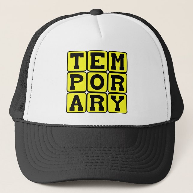 Gorra De Camionero Temporal, a Corto Plazo (Anverso)