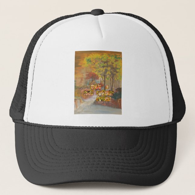 Gorra De Camionero Tener una impresión de arte vintage de la temporad (Anverso)