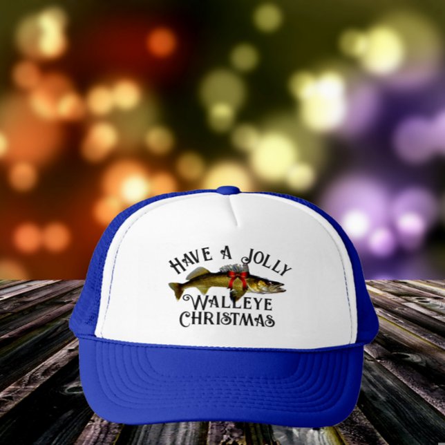 Gorra De Camionero "Tengan Navidades de Walleye alegres" (Subido por el creador)