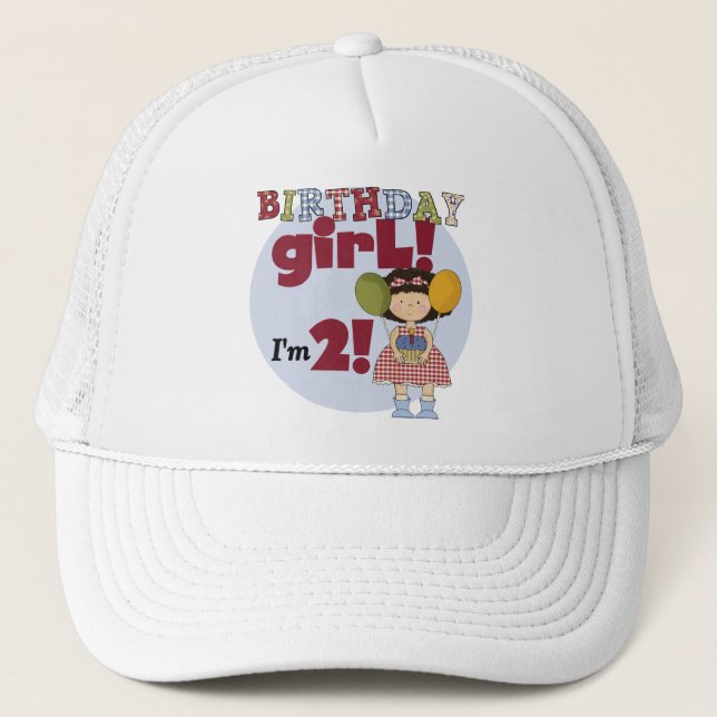 Gorra De Camionero Tengo dos camisetas y regalos Chicas de cumpleaños (Anverso)