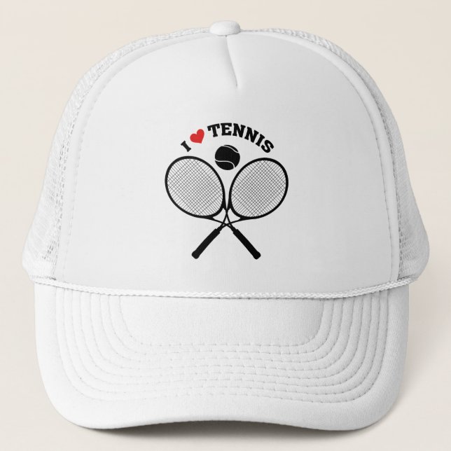 Gorra De Camionero Tenis, me encanta el tenis (Anverso)