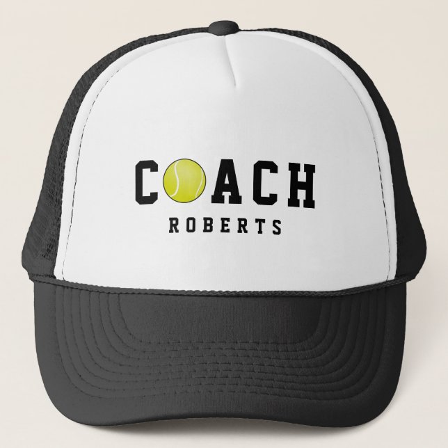 Gorra De Camionero 🎾 Tennis COACH [nombre personalizado] (Anverso)