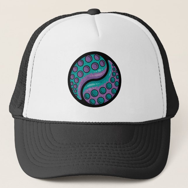 Gorra De Camionero Tentacle Yin Yang (Anverso)