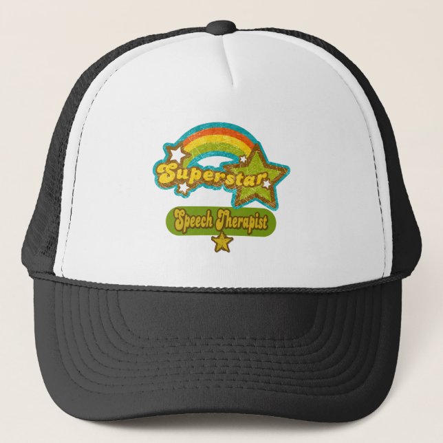 Gorra De Camionero Terapeuta de discurso de la superestrella (Anverso)