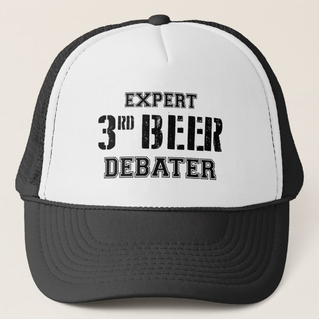 Gorra De Camionero Tercer Debatidor de Cervezas Experto (Anverso)