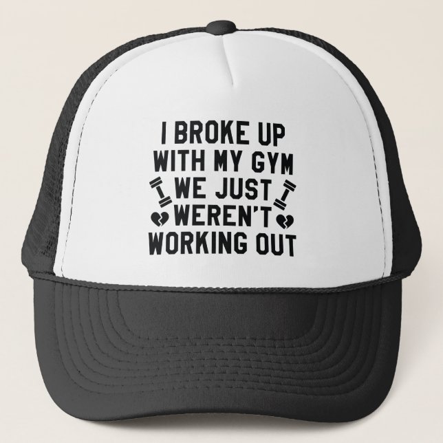 Gorra De Camionero Terminé con mi gimnasio (Anverso)