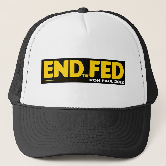 Gorra De Camionero ¡Termine el FED! Ron Paul 2012 (Anverso)
