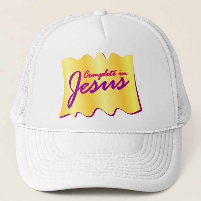 Gorra De Camionero Termine en el diseño cristiano de Jesús (Anverso)