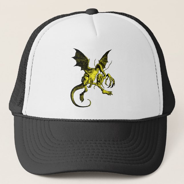 Gorra De Camionero Terraplén del amarillo de Jabberwocky (Anverso)