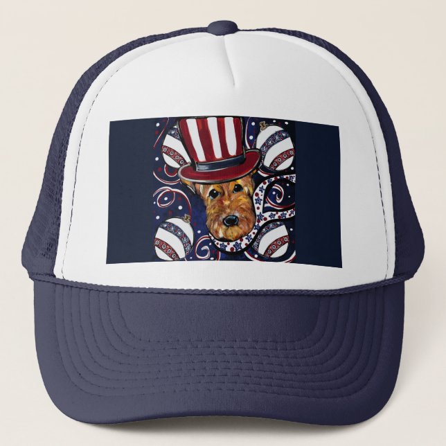 GORRA DE CAMIONERO TERRIER AIREDALE     (Anverso)