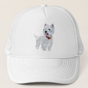 Gorra De Camionero Terrier Blanco de West Highland