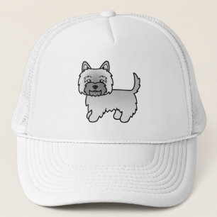 Gorra De Camionero Terrier Cairn Gris Perro de Dibujos Animados Lindo