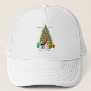 Gorra De Camionero Terrier de zorro con alambre de Navidad