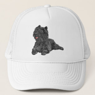 Gorra De Camionero Terrier del Cairn Negro