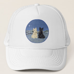 Gorra De Camionero Terriers Escoceses Black & Wheaten Invierno