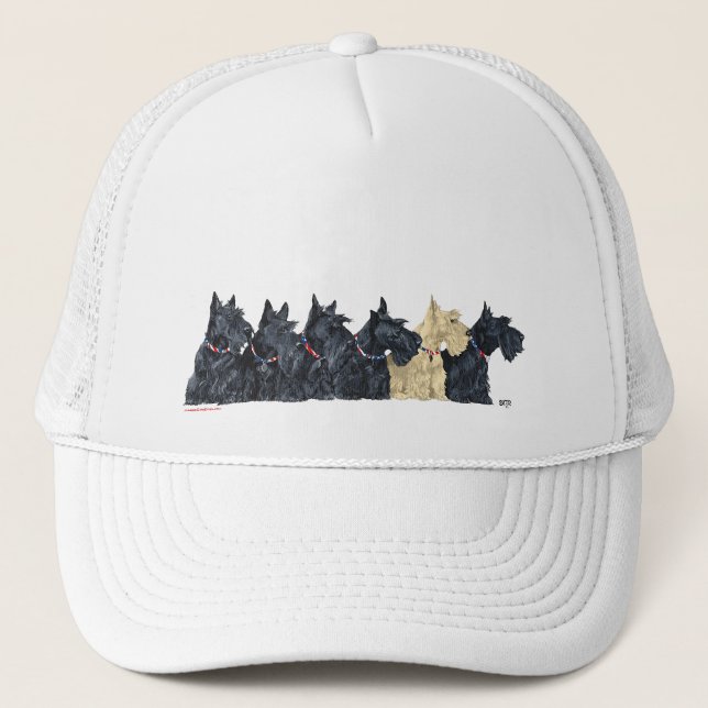 Gorra De Camionero Territorios escoceses negros y triturados (Anverso)
