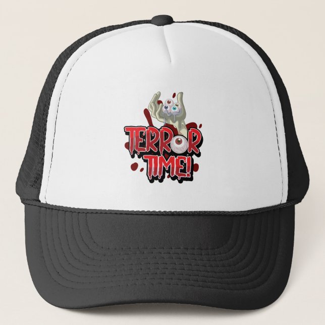 Gorra De Camionero Terror Time Zombie Hand con Ojos (Anverso)