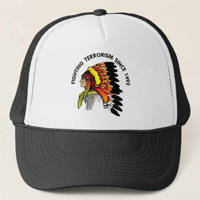 Gorra De Camionero Terrorismo que lucha del jefe indio (Anverso)