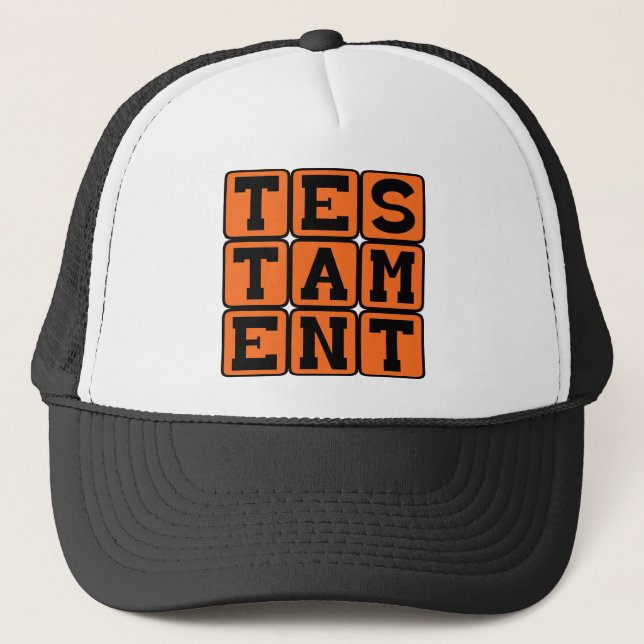 Gorra De Camionero Testamento, Prueba de Hecho (Anverso)