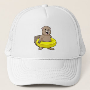 Gorra De Camionero Testigo al nadar con anillo de natación
