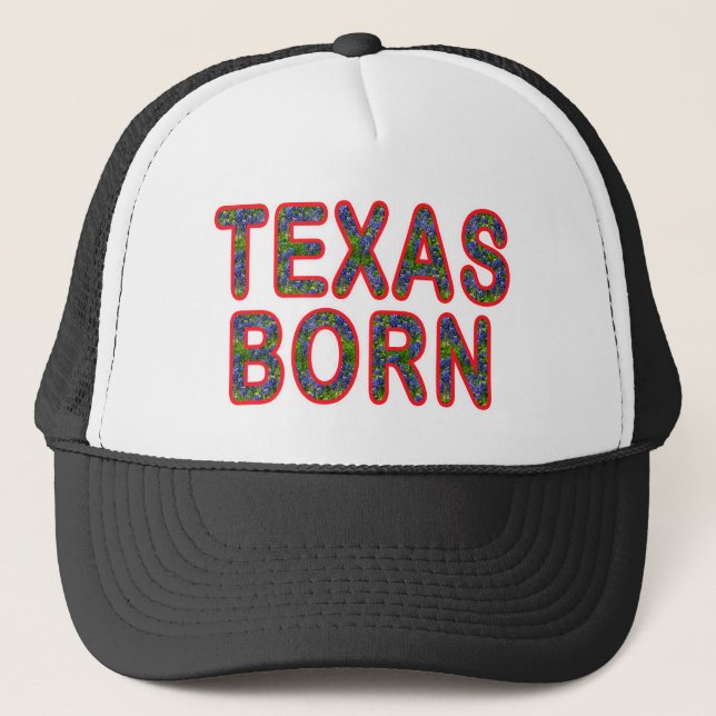 Gorra De Camionero Texas Born Bluebonnet (Anverso)
