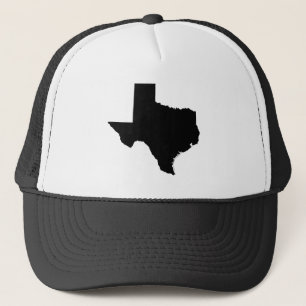 Gorra De Camionero Texas en blanco y negro